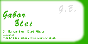 gabor blei business card